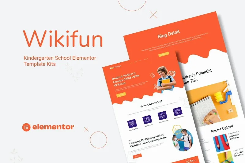 Wikifun – Kindergarten School Elementor Template