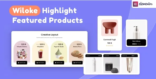 Wiloke Highlight Featured Products for Elementor
