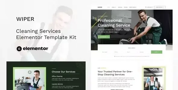 Wiper Cleaning Services Elementor Template Kit