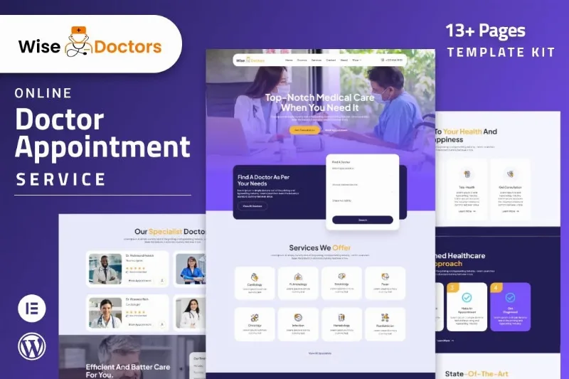 WiseDoctors – Healthcare & Medical Elementor Template