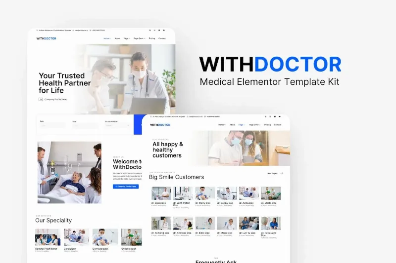 WithDoctor – Medical Elementor Template