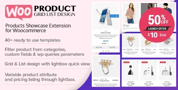 WOO Product Grid/List Design