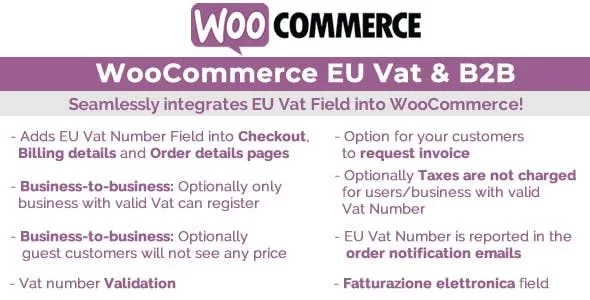 WooCommerce EU Vat & B2B