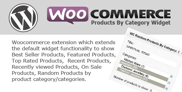 Woocommerce Products By Category Widget