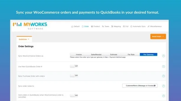 WooCommerce Sync for QuickBooks Desktop - by MyWorks Software
