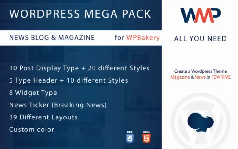 Wordpress Mega Pack for Visual Composer