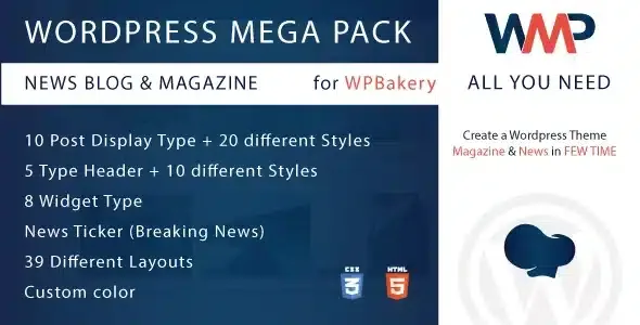 Wordpress Mega Pack for Visual Composer