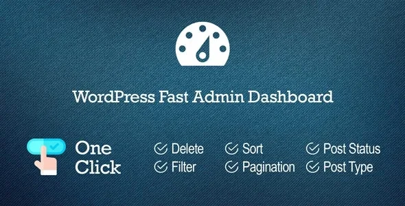 WP Fast Admin Dashboard