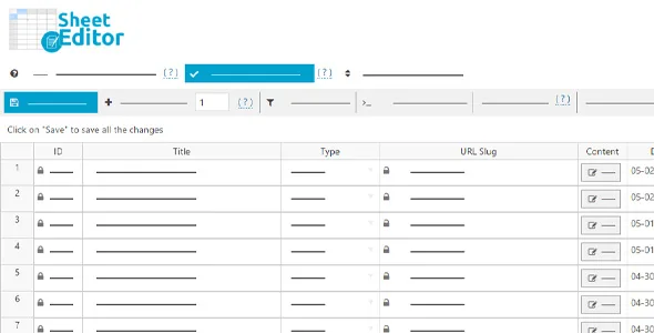 WP Sheet Editor Editable Frontend Tables