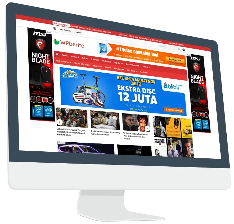 Wpberita – WordPress theme for blogs and news with a beautiful design, optimized and fast