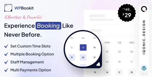 WPBookit Appointment Booking Plugin