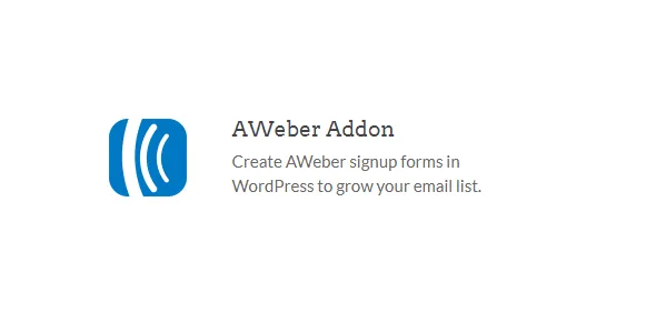 WPForms AWeber Addon