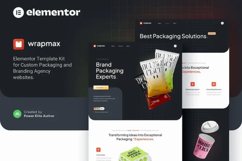 Wrapmax – Custom Packaging & Branding Agency Elementor Template