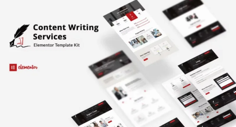 Writery – Content Writer Service Elementor Template