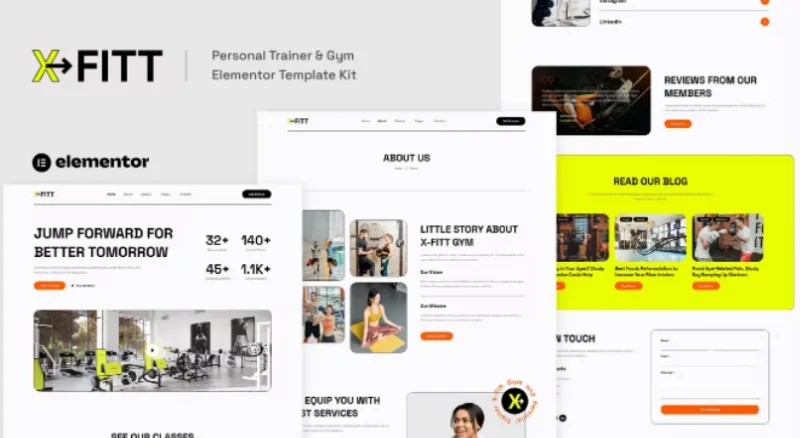 X-Fitt – Personal Trainer & Gym Elementor Template