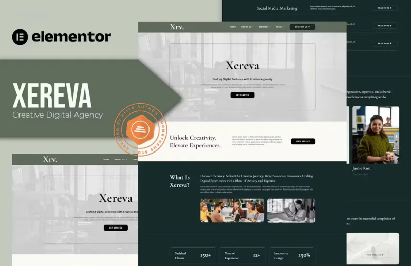 Xereva – Creative Digital Agency Elementor Template
