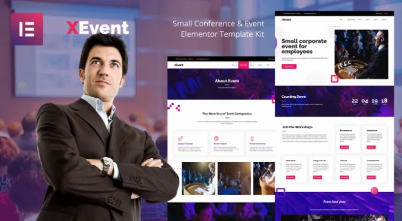 XEvent – Small Conference & Event Elementor Template