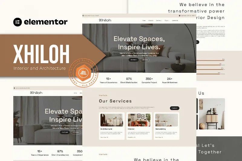 Xhiloh – Interiors & Architecture Elementor Template