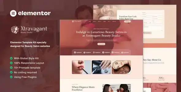Xtravagant Beauty Salon Elementor Kit
