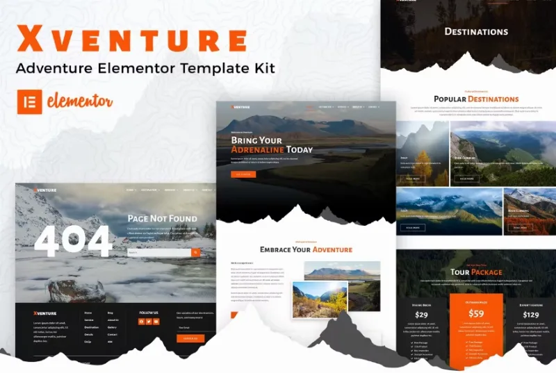 Xventure – Travel Elementor Template