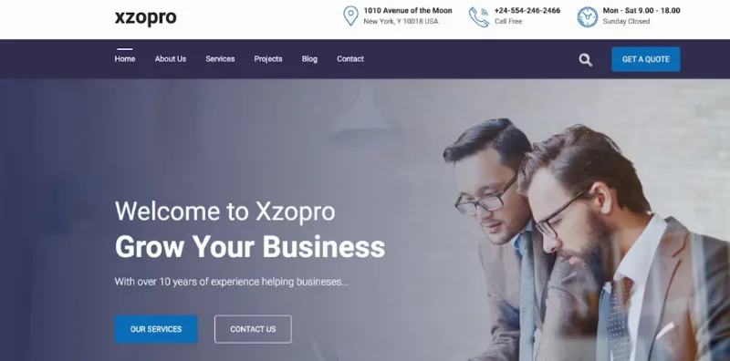 Xzopro – Finance And Business WordPress Theme