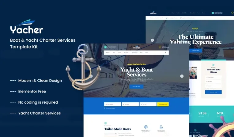 Yachter – Boat & Yacht Charter Services Template