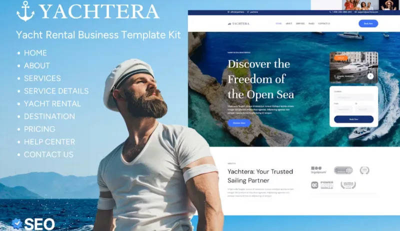 Yachtera – Yacht Club & Boat Rental Elementor Template