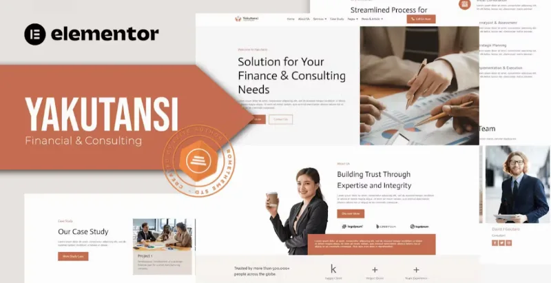 Yakutansi – Finance and Consulting Elementor Template