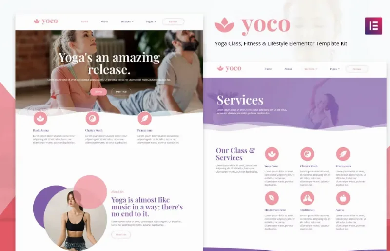 Yoco – Yoga Studio Elementor Template