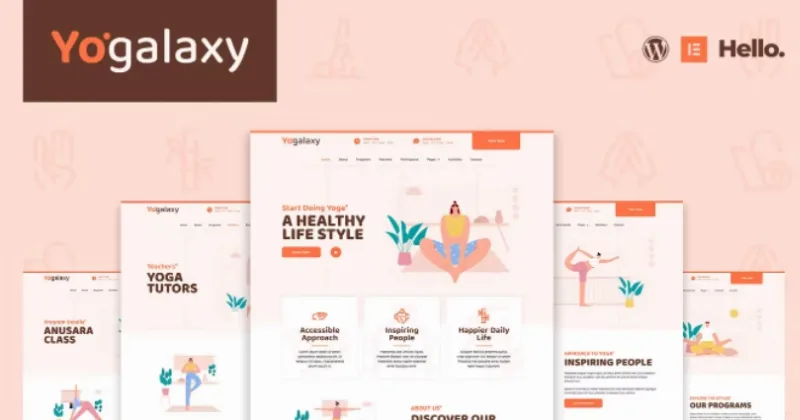 Yogalaxy – Yoga Pilates Fitness Studio Elementor Template