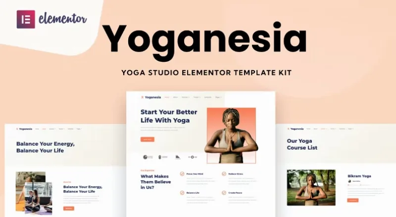 Yoganesia – Yoga Training Elementor Template