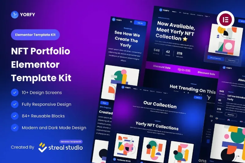 Yorfy – NFT Project Elementor Template