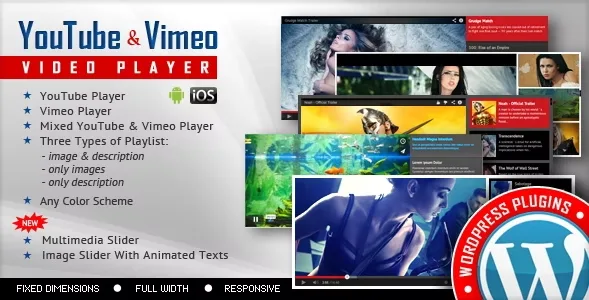 YouTube & Vimeo Video Player and Slider With Playlist WordPress Plugin
