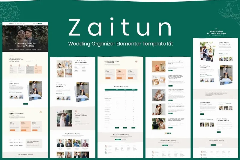 Zaitun – Wedding Organizer Elementor Template