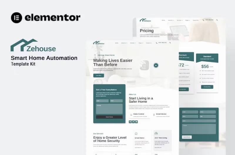 Zehouse – Smarthome Automation Elementor Template