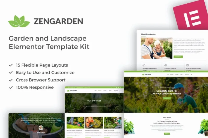 ZenGarden – Garden & Landscape Elementor Template