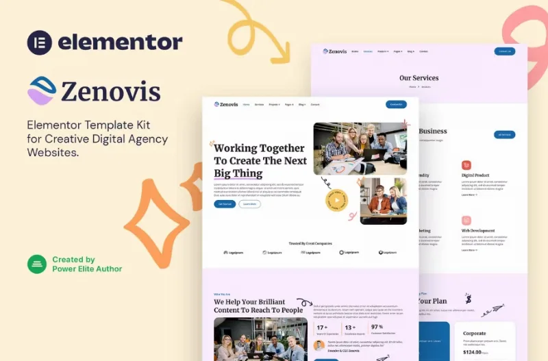 Zenovis – Creative Digital Agency Elementor Template
