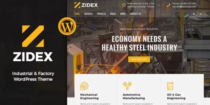 Zidex – Industrial & Factory WordPress Theme