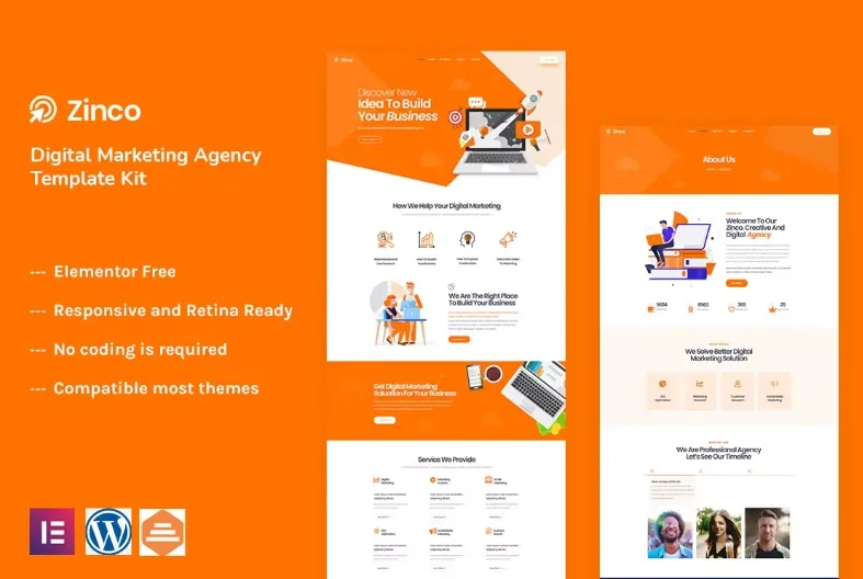 Zinco – Digital Marketing Agency Elementor Template